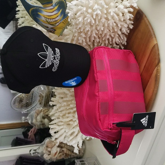 adidas Handbags - Adidas bundle NWT 1) mini tote bag "catch all pouch" bag 1) Hat.